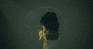 woman looking over her shoulder