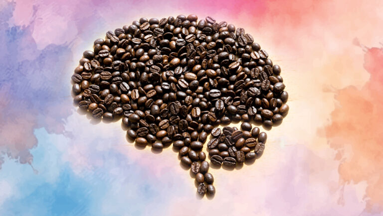 Coffee,Beans,Brain,Shape,Concept,Energy,Thinking,Focus,Caffeine,Mental