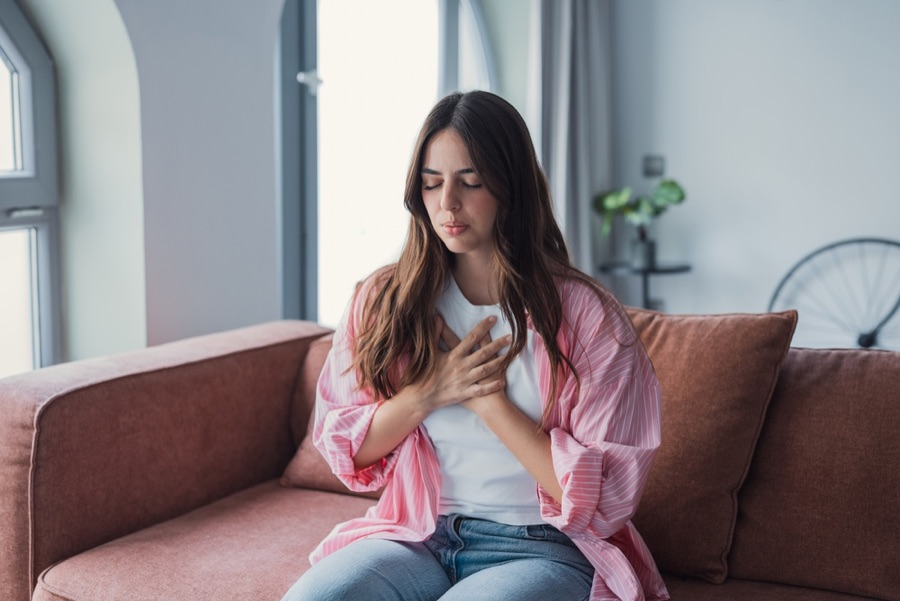 Patient managing anxiety