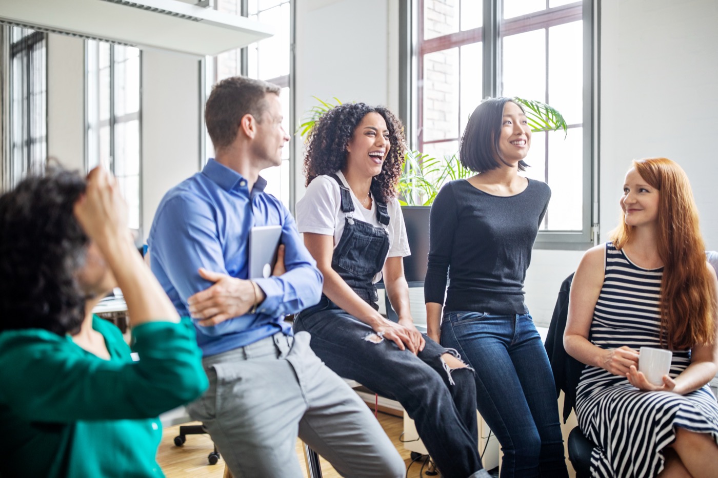 Group of patients connecting during an ongoing support session